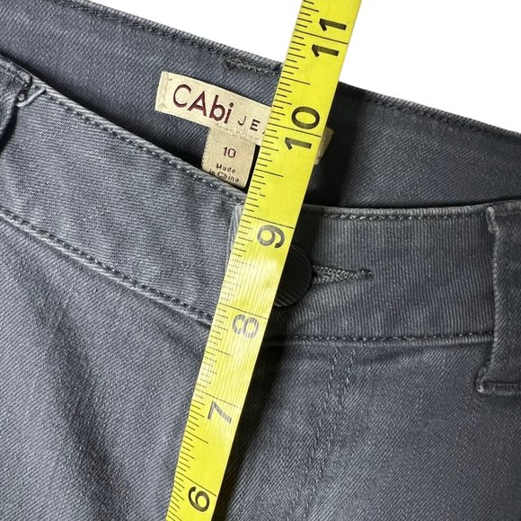 CAbi Grey Mid Rise Skinny 5 Pocket Pants 10 - Picture 5 of 10